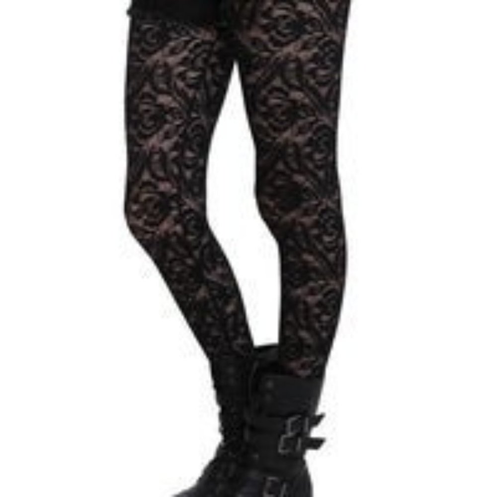 Blackheart Black Lace Tights